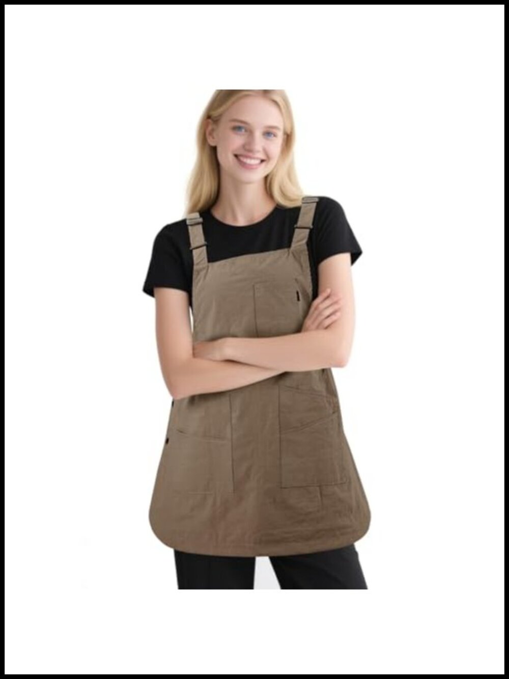 Waterproof Polyester Bib Apron Multi Pocket Adjustable Cooking Kitchen
